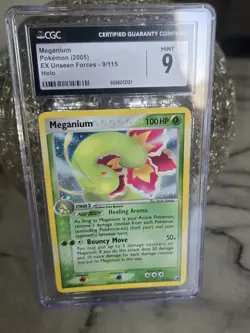 Meganium Unseen Forces 9/115 Holo CGC 9 POP 44 Pokemon 🥋✨ - Image 1