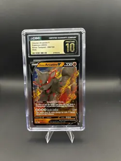 CGC Pristine 10 Hisuian Arcanine V 090/195 Silver Tempest Holo EN 2022 - Image 1