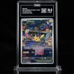Pokemon Pikachu 173/165 Scarlet & Violet 151 Illustration Rare Holo TAG 8.5 - Image 1