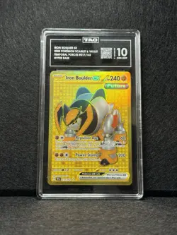 Pokemon Iron Boulder ex 217/162 SV05: Temporal Forces Hyper Rare GEM MT 10 TAG - Image 3
