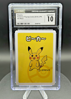 CGC Gem Mint 10 Pikachu ⚡2019 Old Maid Japanese Pokemon 🔥🚀🌎 - Image 1