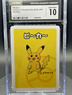 CGC Gem Mint 10 Pikachu ⚡2019 Old Maid Japanese Pokemon 🔥🚀🌎 - Image 2