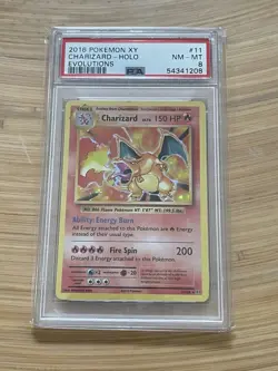 2016 POKEMON XY EVOLUTIONS #11 CHARIZARD-HOLO PSA 8 - Image 1