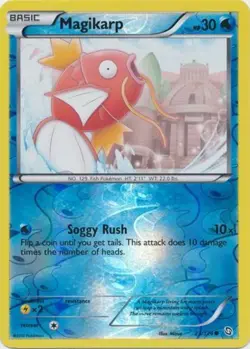 Heavily Played Magikarp - 23/124 - Common - Reverse Holo Pokemon Dragons Exalted - Image 1