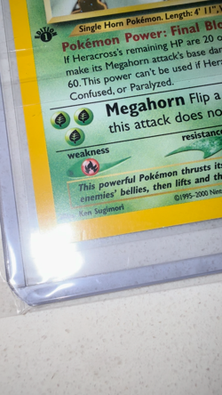 Heracross 6/111 Neo Genesis Holo 1st Edition Pokemon LP/MP - Image 2