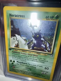 Heracross 6/111 Neo Genesis Holo 1st Edition Pokemon LP/MP - Image 4