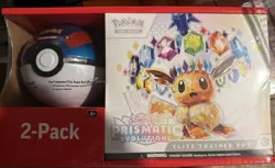 Pokemon TCG Prismatic Evolutions Elite Trainer Box Promo 2-Pack Eevee English - Image 1