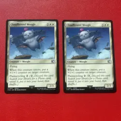 2x MTG Cloudbound Moogle Common Regular NM Final Fantasy - Image 1