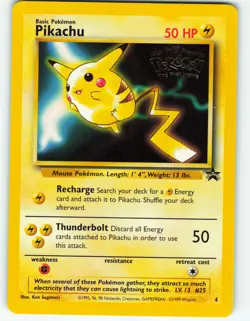 Pikachu - #4 WOTC Black Star Promo - Pokemon TCG - 1999 - Image 1