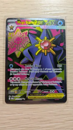 Pokemon TCG Mega Starmie ex 102/088 Full Art Perfect Order NM Holo - Image 1