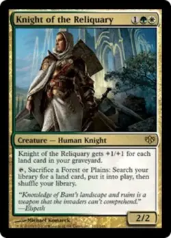 1x Knight of the Reliquary - Foil Light Play, English Conflux MTG Magic - Image 1