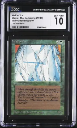 Gem Mint MTG International Collectors Edition IE CE -- CGC 10 WALL OF ICE -- - Image 1
