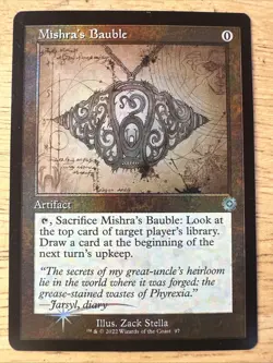 MTG Magic Gathering Mishra's Bauble Schematic Foil Retro Frame Brothers' War LP - Image 1