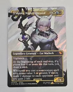 MtG Final Fantasy Commander Y'SHTOLA, NIGHT'S BLESSED BORDERLESS SURGE FOIL NM - Image 1