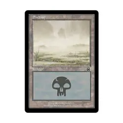 WOTC MtG Mercadian Masques Swamp #341 (C) (Foil) EX - Image 1