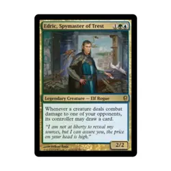 WOTC MtG Conspiracy Edric, Spymaster of Trest (R) (Foil) EX - Image 1