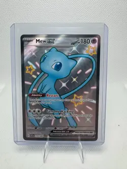 MEW EX 2024 POKEMON PALDEAN FATES SHINY SPECIAL ILLUSTRATION RARE #216/091 - Image 1