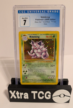 Pokemon CGC 7 - Nidoking 11/102 Base Set Unlimited Rare Holo - Italian - Image 1