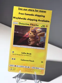 Detective Pikachu SM190 Promo Holo Pokemon TCG HP/DMG - Image 1