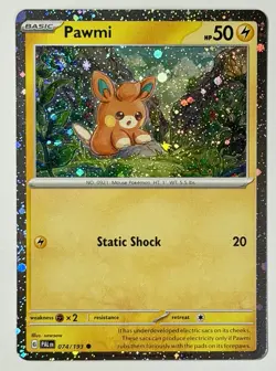 Pokemon TCG - Pawmi 074/193 - 2023 Paldea Evolved SV02:PAL C - Cosmo Promo - Image 1