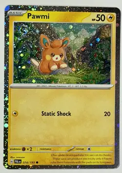 Pokemon TCG - Pawmi 074/193 - 2023 Paldea Evolved SV02:PAL C - Cosmo Promo - Image 2
