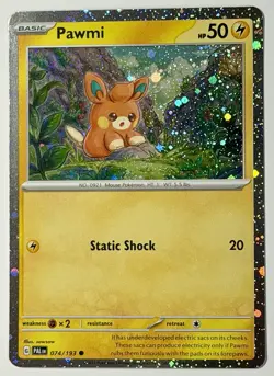 Pokemon TCG - Pawmi 074/193 - 2023 Paldea Evolved SV02:PAL C - Cosmo Promo - Image 3