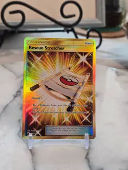 Pokemon TCG Rescue Stretcher (Secret) 165/147 Sm-Burning Shadows Holo NM - Image 1
