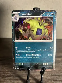 Pokemon Paldea Evolved Tyranitar 135/193 Cosmos Exclusive! Galaxy Holo-NM! - Image 1