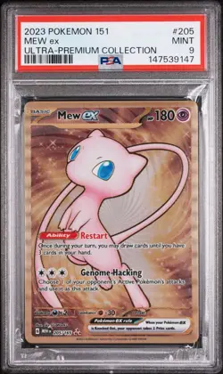 Pokemon TCG PSA 9 MINT 2023 Metal 151 Ultra-Premium Collection MEW EX #205 - Image 1