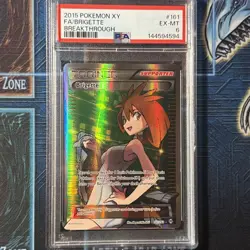 2015 Pokemon XY Breakthrough EX-MT BRIGETTE FULL ART #161 PSA 6 - Image 1