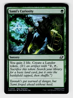 MTG, Edge of Eternities, Sami's Curiosity, foil, No.203, C Sorcery - Image 1