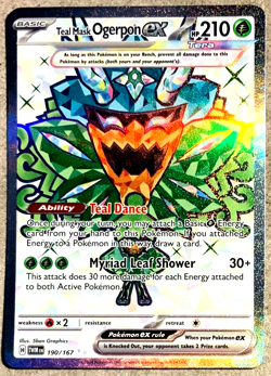 Pokemon Twilight Masquerade Teal Mask Ogerpon ex #190 - Image 1