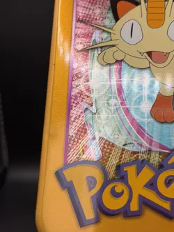Pokemon Topps 1999 Vintage TV Animated Edition Tin Meowth Packs Sealed - Image 4