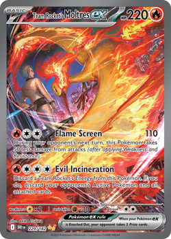 Pokemon - Team Rocket's Moltres ex 229/182 Destined Rivals - NM - Image 4
