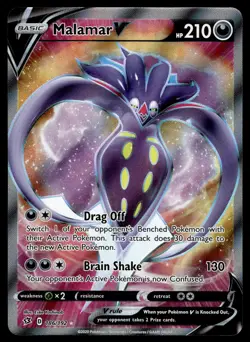 Malamar V (Full Art) 186/192 SWSH02: Rebel Clash Pokemon - Image 1
