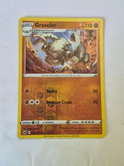 Graveler 068/159 Uncommon Crown Zenith Pokemon Reverse Holo Near Mint - Image 1