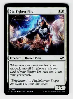 MTG, Edge of Eternities, Starfighter Pilot, foil, No.38, C Creature - Human Pilo - Image 1