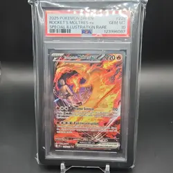 Pokemon Team Rocket's Moltres ex 229/182 Destined Rivals Special Illustration R… - Image 1