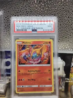 2018 Moltres Cracked Ice Holo 38/214 Deck Exclusive PSA 9 Pokemon POKEMON 🔥🔥🔥 - Image 1