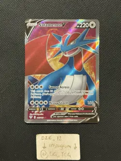 Pokemon Darkness Ablaze - Salamence V - 185/189 - Full Art Rare - M/NM - Image 1