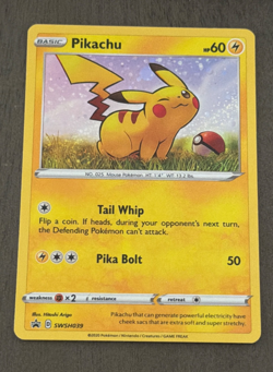 Pokemon TCG Pikachu SWSH039 Black Star Promo - Image 1