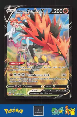 2022 Pokemon SWSH Astral Radiance TG19/TG30 Galarian Zapdos V - Image 1