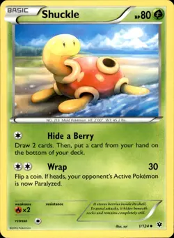 Shuckle 1/124 Uncommon - Pokemon XY - Fates Collide - LP - Image 1