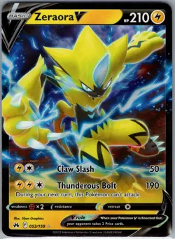 Zeraora V 053/159 - Pokemon TCG Crown Zenith - Ultra Rare (NM) - Image 1