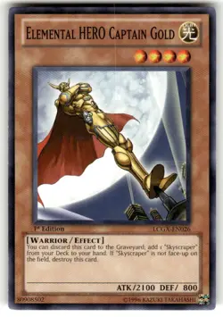 Elemental HERO Captain Gold - 1st Edition - LCGX-EN026 - Common (NM) - Yugioh - Image 1