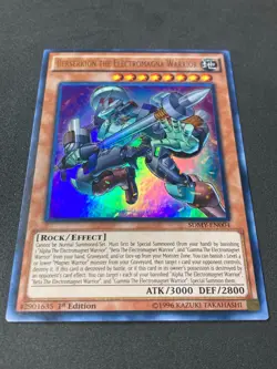 BERSERKION THE ELECTROMAGNA WARRIOR ULTRA RARE SDMY-EN004 LIGHT PLAY YUGIOH - Image 2