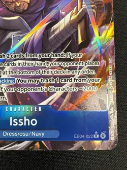 Issho EB04-022 Rare Alternate Art Holo - Azure Sea's Seven NM One Piece TCG - Image 4