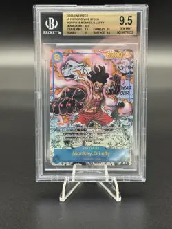 2025 One Piece Monkey.D.Luffy Secret Rare Manga Alt Art #OP11-118 BGS 9.5 - Image 1