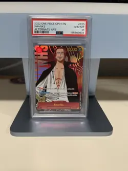 ONE PIECE OP01-ROMANCE DAWN SEC ALT ART #120 SHANKS PSA 10 - Image 1