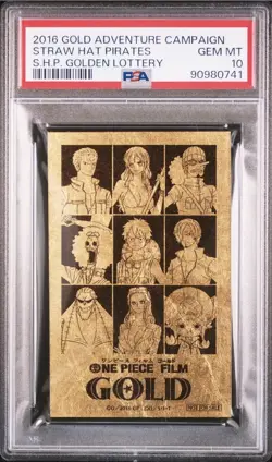 PSA10 2016 One Piece FILM Gold Adventure Campaign Golden Lottery POP14 Japanese - Image 1